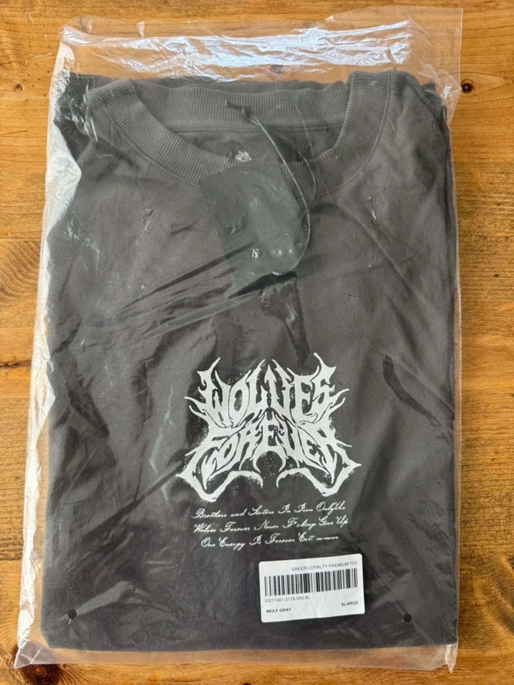Darc Sport Sheer Loyalty Premium Tee Wolves Graphic Gray Men's T-Shirt XL - Picture 4 of 4